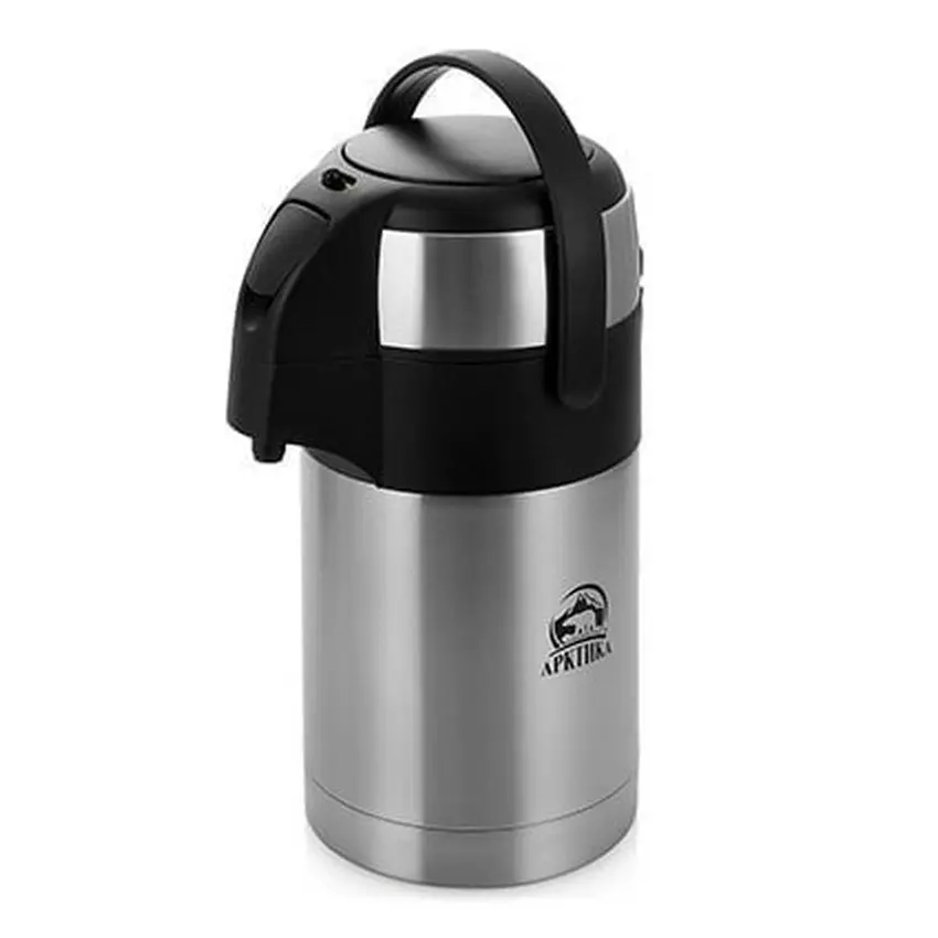 Термос Арктика 501-3000 с пневмонасосом, steel 3 steel 1