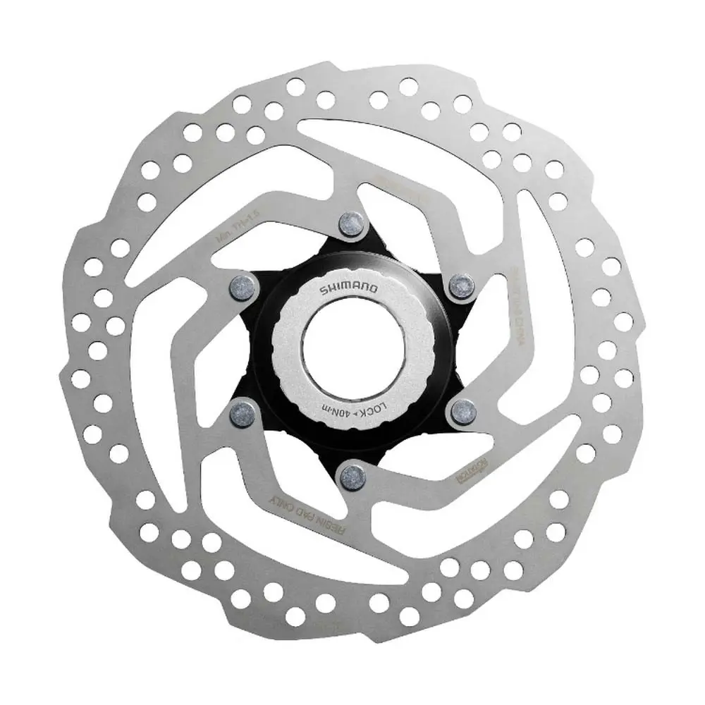Тормозной диск (ротор) Shimano SM-RT10-2 180mm center lock, с lock ring, только для пласт 180mm silver 1