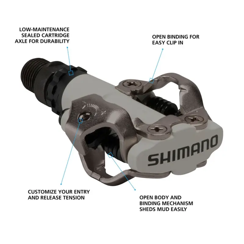 Педали Shimano PD-M520, сереб, с шипами 2