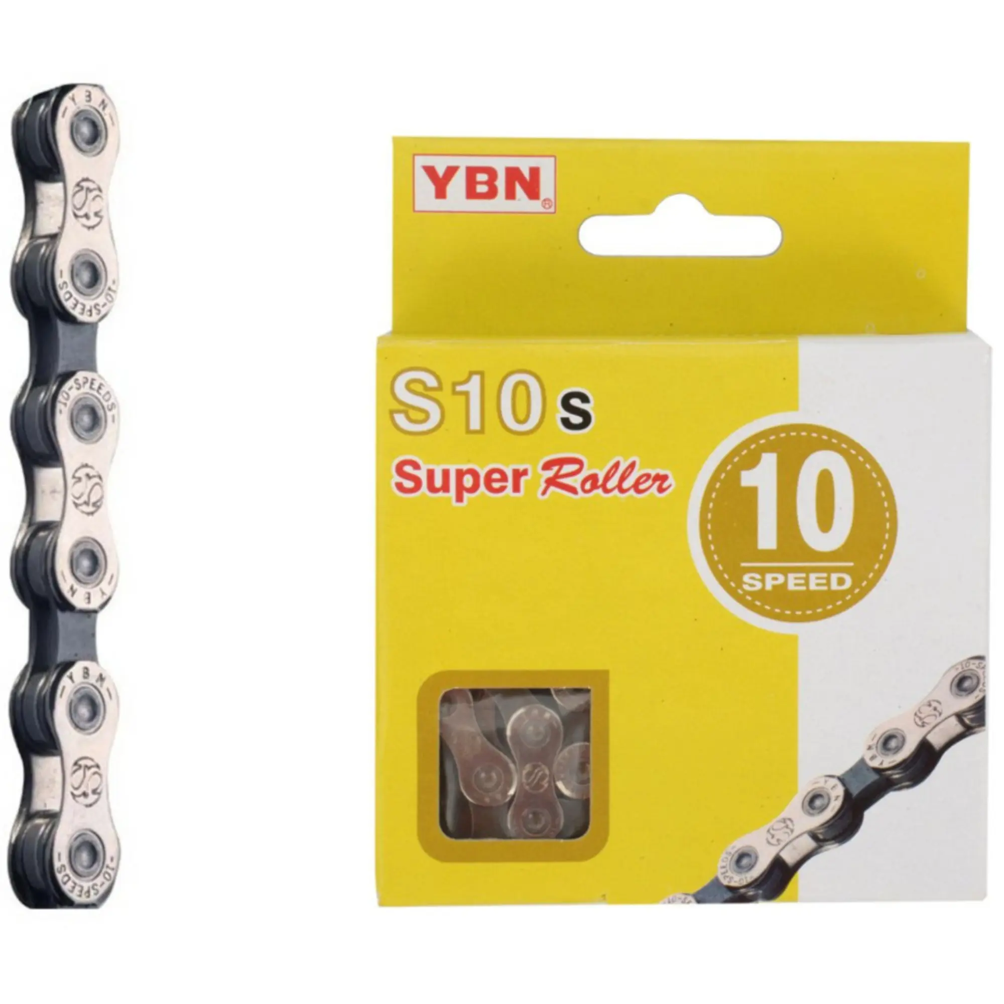 Цепь YBN S10-S (116 зв. серебристый/серый) 1