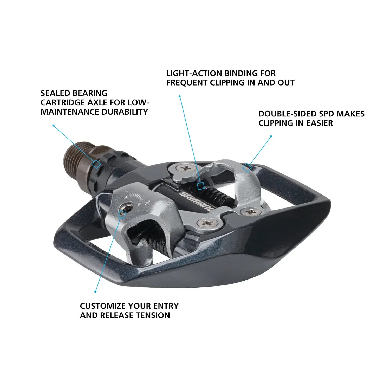 Педали Shimano, ED500, SPD, с шипами SH56 2
