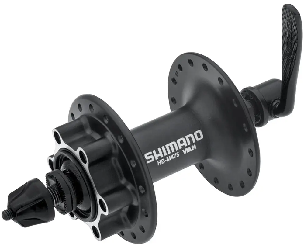 Втулка передн, Shimano M475, 36 отв, 6-болт, QR, черн,EHBM475AL5 1