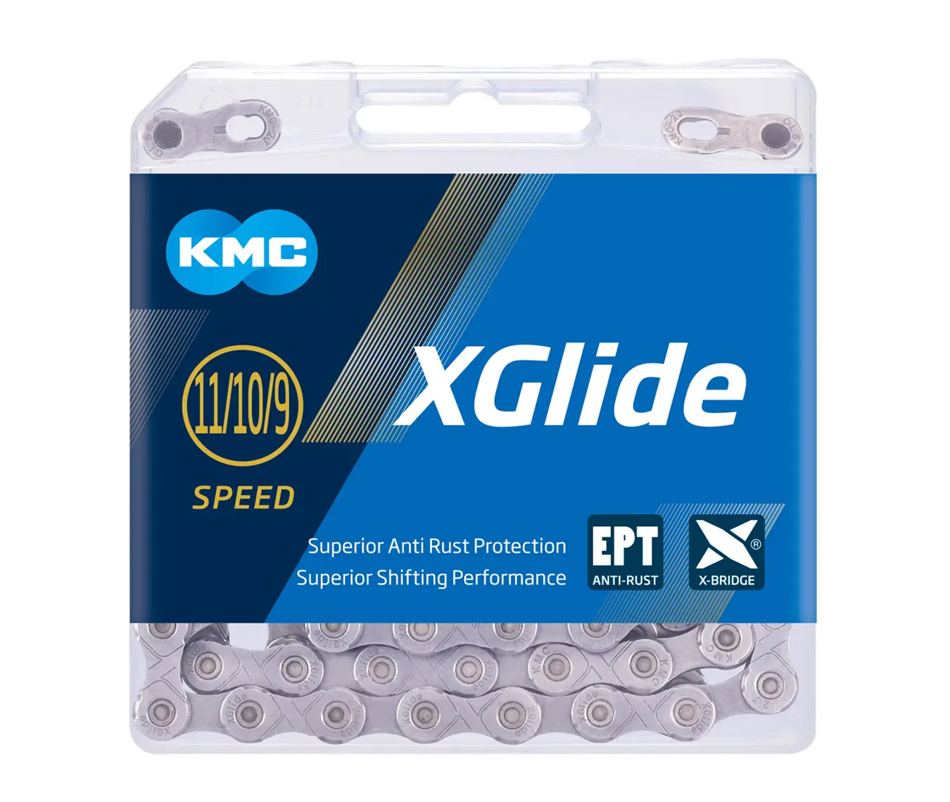 Цепь KMC X Glide EPT 11ск. (118 зв., серебристый) 1